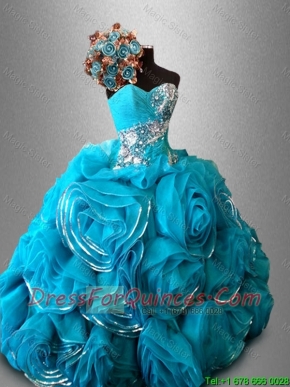 Discount Sweetheart Quinceanera Dresses with Beading and Rolling Flowers