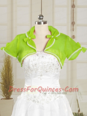 Spring Green Wedding Beading Party Organza Shawls