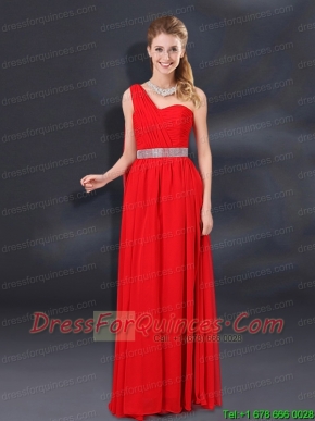 One Shoulder Empire Sequins 2015 Beautiful Bridesmaid Dresses