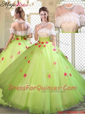 2016 Spring Beautiful Scoop Quinceanera Dresses with Ruffles