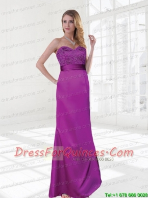 Sweetheart Sleeveless  Column 2015 Popular Prom Dress