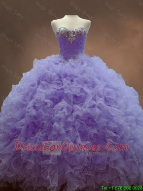 Discount Beaded Sweetheart Lavender Sweet 16 Gowns with Ball Gowns