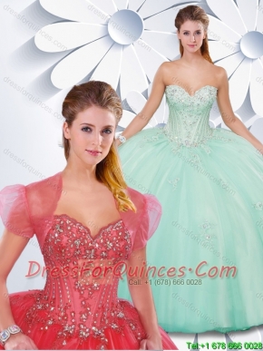 Exclusive Sweetheart Appliques and Beading Quinceanera Dresses
