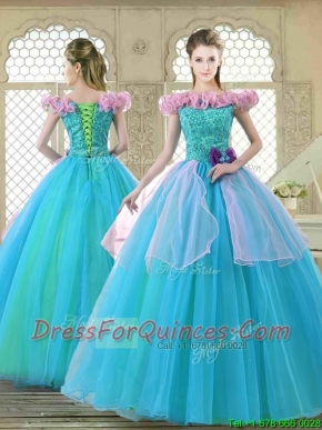 Classical Off the Shoulder Quinceanera Gowns with Ruffles and Bowknot