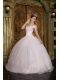 Light Pink Ball Gown Off The Shoulder Floor-length Appliques Organza Quinceanera Dress