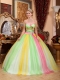 Multi-color Ball Gown Sweetheart Floor-length Tulle Beading Quinceanera Dress