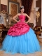 New Ball Gown Strapless Floor-length Appliques with Beading Quinceanera Dress
