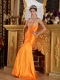 Orange Mermaid Sweetheart Floor-length Beading Taffeta Prom / Pageant Dress