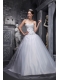 White A-Line / Princess Sweetheart Floor-length Taffeta and Tulle Beading Prom Dress