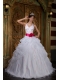 White A-line Halter Floor-length Organza Beading Quinceanera Dress