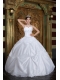 White Ball Gown Halter Floor-length Taffeta Beading Quinceanera Dress