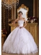 White Ball Gown Strapless Floor-length Embroidery with Beading Quinceanera Dress