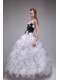 White Ball Gown Sweetheart Floor-length Orangza Applqiues and Ruffles Quinceanera Dress White Ball Gown Sweetheart Floor-length Orangza Applqiues and Ruffles Quinceanera Dress
