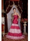 Prom / Evening Dress Hot Pink Mermaid Strapless Brush Train Taffeta Sequins
