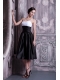 Prom Dress A-line Spaghetti Straps Knee-legnth Taffeta Ruch