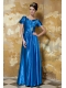 Prom Dress Blue Empire V-neck Floor-length Taffeta Beading Prom Dress Blue Empire V-neck Floor-length Taffeta Beading