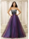 Prom Dress Leopard Sweetheart and Belt Colorful Tulle
