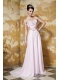 Prom Dress Light Pink Empire Sweetheart Brush Train Chiffon Beading