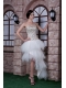 Prom Dress White Column Strapless High-low Beading Taffeta and Tulle