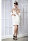 Prom Dress White Column Sweetheart Mini-length Sequin
