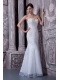Prom Dress White Mermaid Sweetheart Floor-length Elastic Woven Satin and Organza Beading