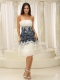 Prom DressTulle Custom Made Appliques Decorate Waist For Knee-length