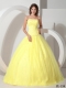 2013 Beautiful Ball Gown Strapless With Floor-length Tulle Beading Quinceanera Dress
