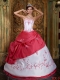 2013 Colourful Ball Gown Strapless With Floor-length Embroidery Quinceanera Dress