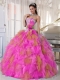 Fashionable Quinceanera Dress In 2013 With Beautiful Ruffles And Pick-ups