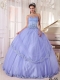 Perfect Lialc Ball Gown Sweetheart Floor-length With Taffeta and Tulle Appliques Quinceanera Dress In 2013