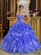Quinceanera Dress In Purple Ball Gown Sweetheart With Ruffles Organza In 2013