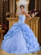 Romantic Quinceanera Dress In Baby Blue Ball Gown With Taffeta and Tulle Beading In 2013