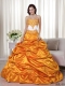 2014 Extravagant Sweetheart Taffeta Beautiful Quinceanera Dress In Orange Red