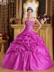 2014 Fashionable Fuchsia Ball Gown Pick-ups Cheap Quinceanera Dresses