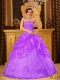 2014 Fashionable Purple Ball Gown Strapless Floor-length Cheap Quinceanera Dresses