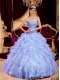 2014 Lilac Beading Ball Gown Sweetheart Floor-length Cheap Quinceanera Dresses