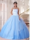 Affordable Ball Gown Sweetheart Pretty Quinceanera Dresses with Tulle Beading