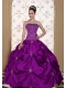 Attractive Multi-tiered Embroidery Fuchsia Beautiful Quinceanera Dress 2014