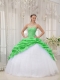 Ball Gown Sweetheart 2014 Taffeta/Tulle Beadings Spring Quinceanera Dresses