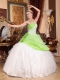 Beautiful Ball Gown Strapless Quinceanera Dress with Taffeta and Tulle Hand Made Flowers Beautiful Ball Gown Strapless Quinceanera Dress with Taffeta and Tulle Hand Made Flowers