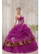 Beautiful Fuchsia Ball Gown Sweetheart Floor-length 2014 Spring Quinceanera Dresses