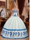Classical Colourful Sweetheart With Taffeta Appliques Quinceanera Dress