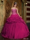 Coral Red Ball Gown Sweetheart Quinceanera Dress with Taffeta Beading and Appliques