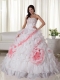 Elegant Organza Sweetheart Appliques Ball Gown Dress with Sweep Train