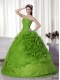 Fashionable Ball Gown Sweetheart Floor-length Organza Beading and Ruch For Sweet 16 Dresses