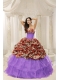 Fashionable Organza Leopard Quinceanera Dress With Beaded Decorate In New Styles