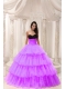 Fuchsia Sweetheart Beaded and Layers Ball Gown Pretty Quinceanera Dresses Taffeta and Organza