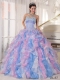 Multi-color Ball Gown In New Styles Sweetheart With Organza Appliques Quinceanera Dress
