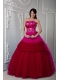 Perfect Fuchsia Ball Gown Sweetheart Floor-length Tulle Ruch Quinceanea Dress