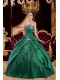 Popular Green Ball Gown Sweetheart With Appliques Discount Quinceanera Dress